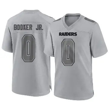 ＃0 Men's Anthony Booker Jr. Gray Game Las Vegas Raiders Atmosphere Fashion Jersey