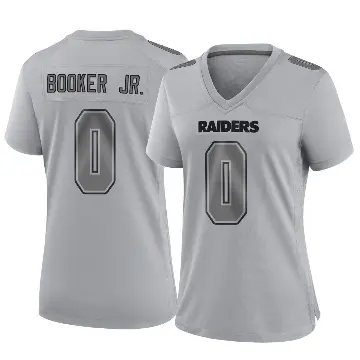 ＃0 Women's Anthony Booker Jr. Gray Game Las Vegas Raiders Atmosphere Fashion Jersey