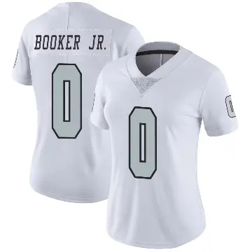 ＃0 Women's Anthony Booker Jr. White Limited Las Vegas Raiders Color Rush Jersey