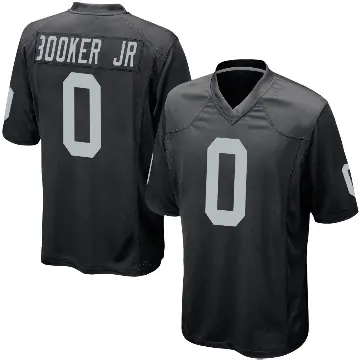 ＃0 Youth Anthony Booker Jr. Black Game Las Vegas Raiders Team Color Jersey