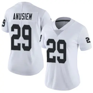 ＃29 Women's Chigozie Anusiem White Limited Las Vegas Raiders Vapor Untouchable Jersey