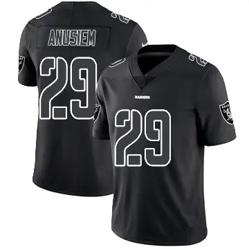 ＃29 Youth Chigozie Anusiem Black Impact Limited Las Vegas Raiders Jersey