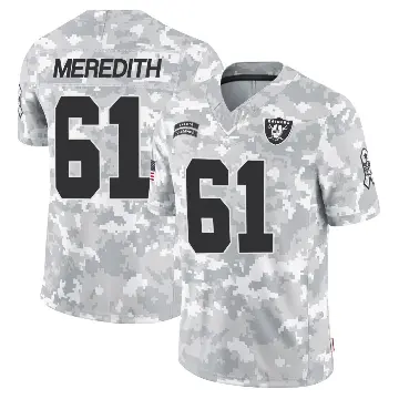 ＃61 Men's Jordan Meredith Arctic Camo Limited Las Vegas Raiders 2024 Salute to Service Jersey