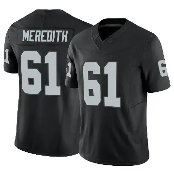 ＃61 Men's Jordan Meredith Black Limited Las Vegas Raiders Vapor F.U.S.E. Jersey
