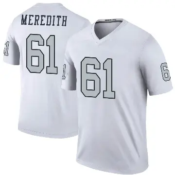 ＃61 Men's Jordan Meredith White Legend Las Vegas Raiders Color Rush Jersey