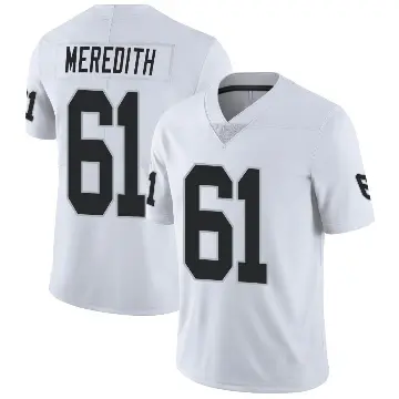 ＃61 Men's Jordan Meredith White Limited Las Vegas Raiders Vapor Untouchable Jersey