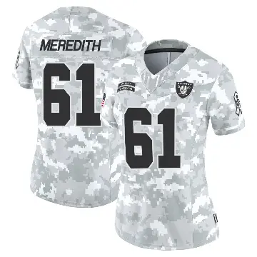 ＃61 Women's Jordan Meredith Arctic Camo Limited Las Vegas Raiders 2024 Salute to Service Jersey