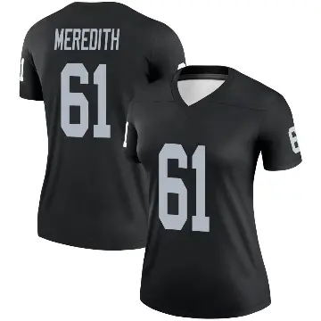 ＃61 Women's Jordan Meredith Black Legend Las Vegas Raiders Jersey