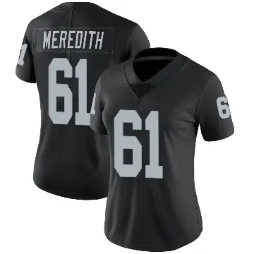 ＃61 Women's Jordan Meredith Black Limited Las Vegas Raiders Team Color Vapor Untouchable Jersey