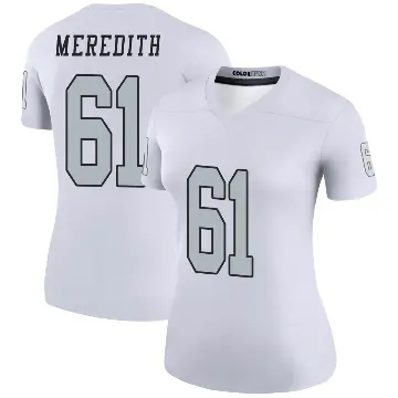 ＃61 Women's Jordan Meredith White Legend Las Vegas Raiders Color Rush Jersey