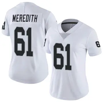 ＃61 Women's Jordan Meredith White Limited Las Vegas Raiders Vapor Untouchable Jersey