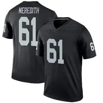 ＃61 Youth Jordan Meredith Black Legend Las Vegas Raiders Jersey