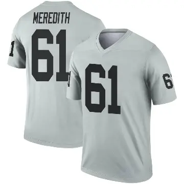 ＃61 Youth Jordan Meredith Legend Las Vegas Raiders Inverted Silver Jersey