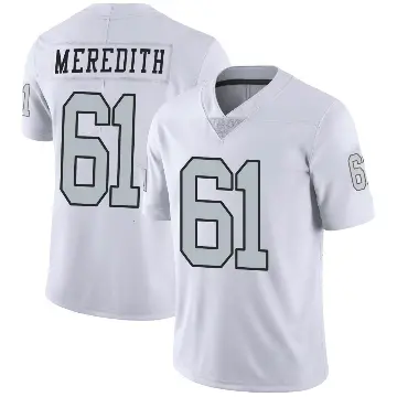 ＃61 Youth Jordan Meredith White Limited Las Vegas Raiders Color Rush Jersey