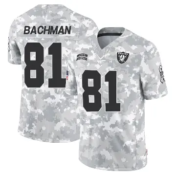 ＃81 Men's Alex Bachman Arctic Camo Limited Las Vegas Raiders 2024 Salute to Service Jersey