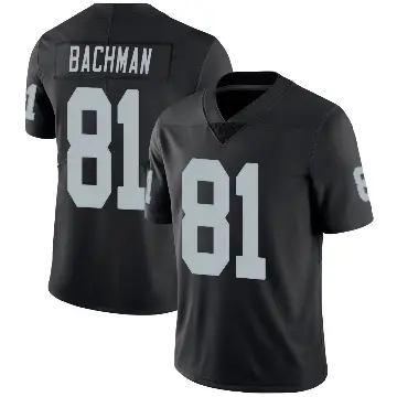 ＃81 Men's Alex Bachman Black Limited Las Vegas Raiders Team Color Vapor Untouchable Jersey
