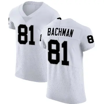 ＃81 Men's Alex Bachman White Elite Las Vegas Raiders Vapor Untouchable Jersey