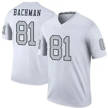 ＃81 Men's Alex Bachman White Legend Las Vegas Raiders Color Rush Jersey