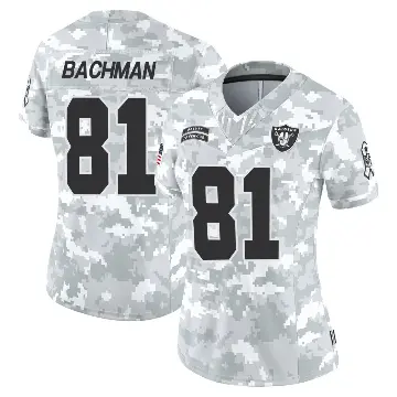 ＃81 Women's Alex Bachman Arctic Camo Limited Las Vegas Raiders 2024 Salute to Service Jersey