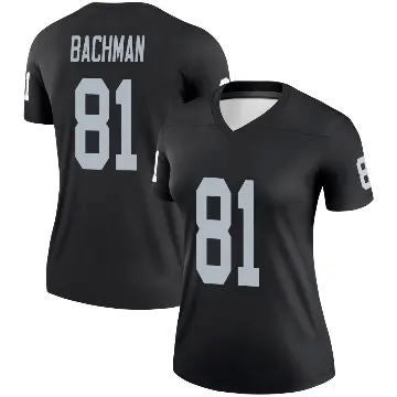 ＃81 Women's Alex Bachman Black Legend Las Vegas Raiders Jersey