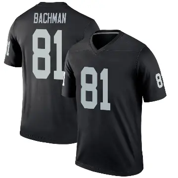 ＃81 Youth Alex Bachman Black Legend Las Vegas Raiders Jersey