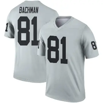 ＃81 Youth Alex Bachman Legend Las Vegas Raiders Inverted Silver Jersey
