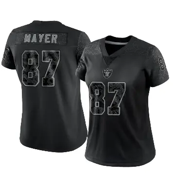 ＃87 Women's Michael Mayer Black Limited Las Vegas Raiders Reflective Jersey