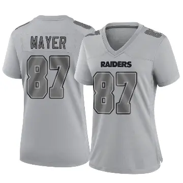 ＃87 Women's Michael Mayer Gray Game Las Vegas Raiders Atmosphere Fashion Jersey
