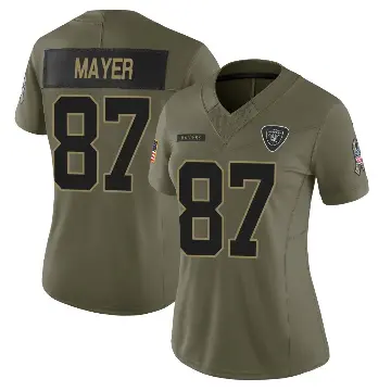 ＃87 Women's Michael Mayer Olive Limited Las Vegas Raiders 2025 Salute to Service Jersey