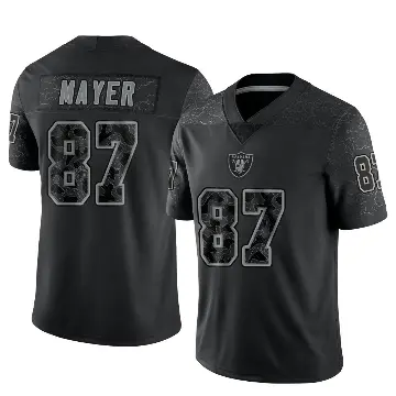 ＃87 Youth Michael Mayer Black Limited Las Vegas Raiders Reflective Jersey