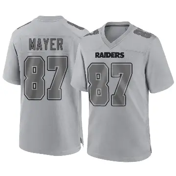 ＃87 Youth Michael Mayer Gray Game Las Vegas Raiders Atmosphere Fashion Jersey