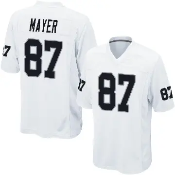 ＃87 Youth Michael Mayer White Game Las Vegas Raiders Jersey
